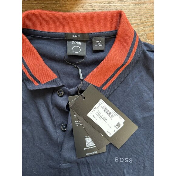 New Hugo Boss Slim Fit Color Block Polo Rugby Shirt - Picture 7 of 7